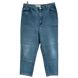 Vintage 90s Jones New York Mom Jeans High Waist Faded Green Size 12 USA Made